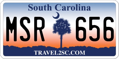 SC license plate MSR656