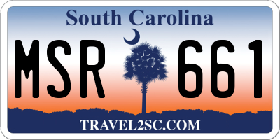 SC license plate MSR661