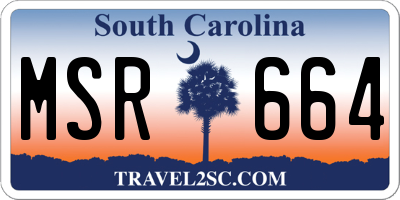SC license plate MSR664