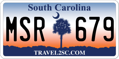 SC license plate MSR679