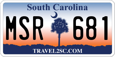 SC license plate MSR681