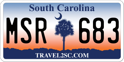 SC license plate MSR683