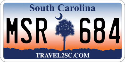 SC license plate MSR684