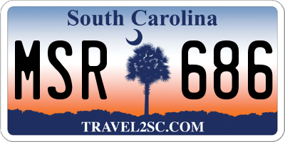 SC license plate MSR686