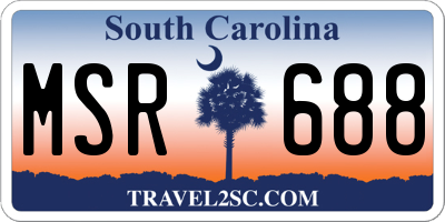 SC license plate MSR688