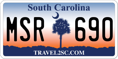 SC license plate MSR690