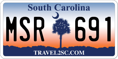 SC license plate MSR691