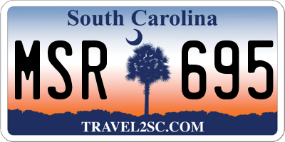 SC license plate MSR695