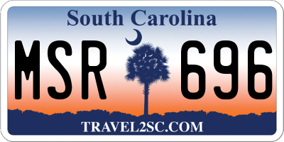 SC license plate MSR696