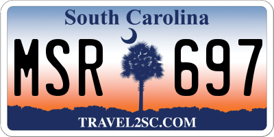 SC license plate MSR697