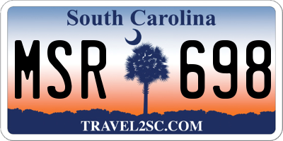 SC license plate MSR698