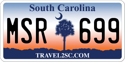 SC license plate MSR699