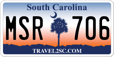 SC license plate MSR706