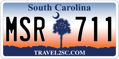 SC license plate MSR711