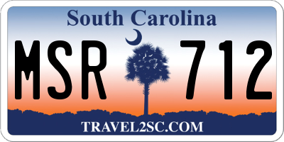 SC license plate MSR712