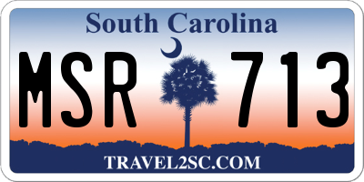 SC license plate MSR713