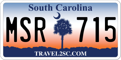 SC license plate MSR715