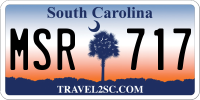 SC license plate MSR717