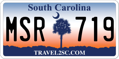 SC license plate MSR719