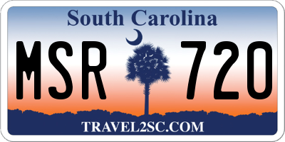 SC license plate MSR720