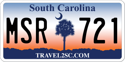 SC license plate MSR721