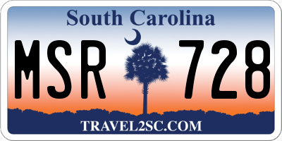 SC license plate MSR728