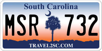 SC license plate MSR732