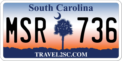 SC license plate MSR736