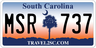 SC license plate MSR737