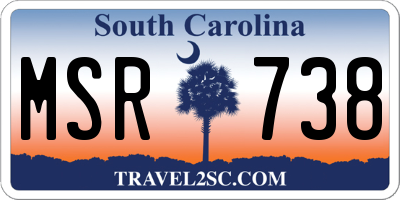 SC license plate MSR738