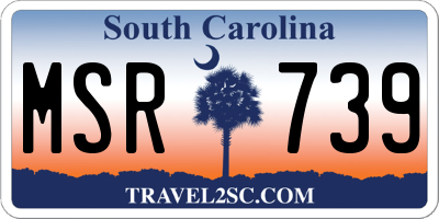 SC license plate MSR739