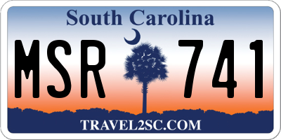 SC license plate MSR741