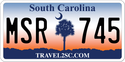 SC license plate MSR745
