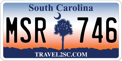 SC license plate MSR746