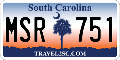 SC license plate MSR751