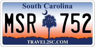 SC license plate MSR752