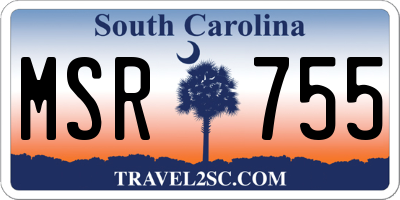 SC license plate MSR755