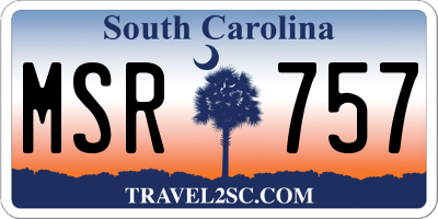 SC license plate MSR757