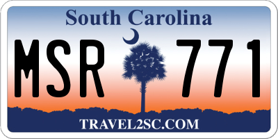 SC license plate MSR771