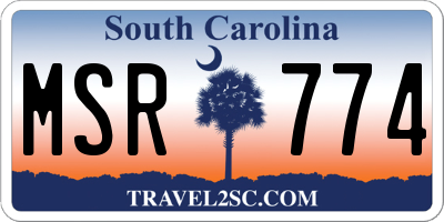 SC license plate MSR774