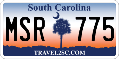 SC license plate MSR775