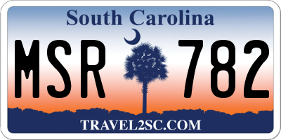 SC license plate MSR782