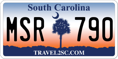 SC license plate MSR790