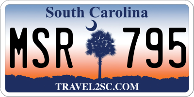SC license plate MSR795