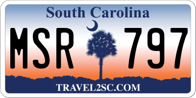 SC license plate MSR797
