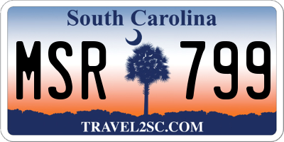 SC license plate MSR799