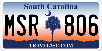 SC license plate MSR806