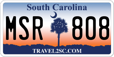 SC license plate MSR808