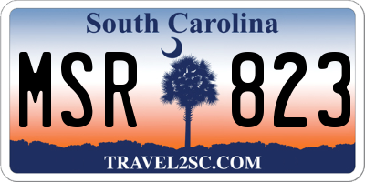 SC license plate MSR823