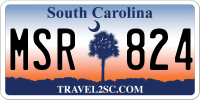 SC license plate MSR824